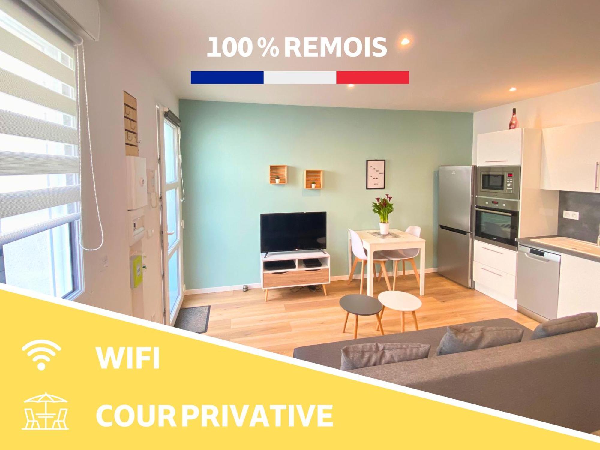 Ferienwohnung Le Remois - Parking - Cour Privative - Wifi Reims Exterior foto